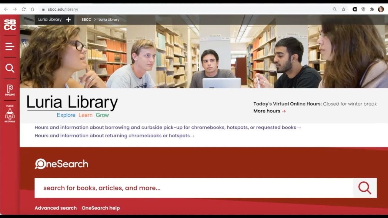 LuriaLibrary's tweet card. A Brief Tour of the Luria Library Website