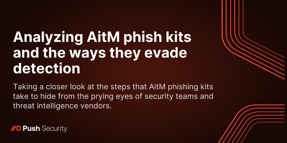 jukelennings's tweet card. Taking a closer look at the steps that AitM phishing kits take to hide from the prying eyes of security teams and threat intelligence vendors.