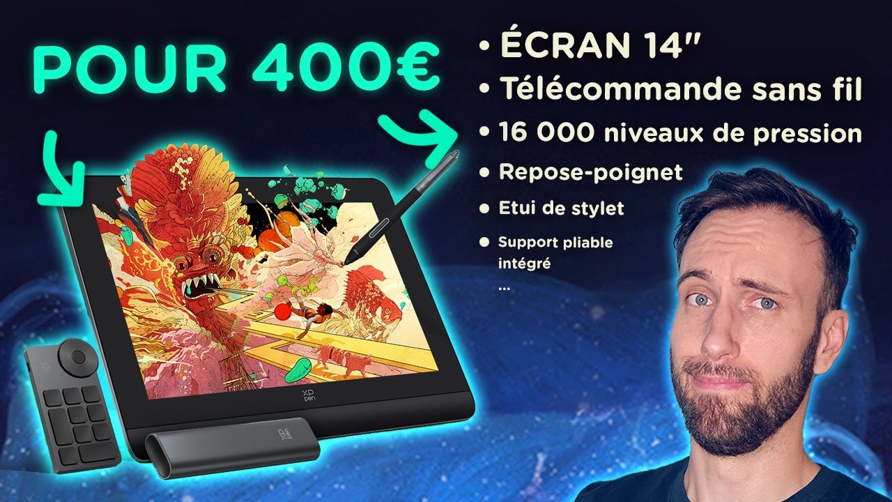 DesignSpartan's tweet card. Une EXCELLENTE TABLETTE POUR ARTISTE SÉRIEUX - Test XP-Pen Artist Pro...