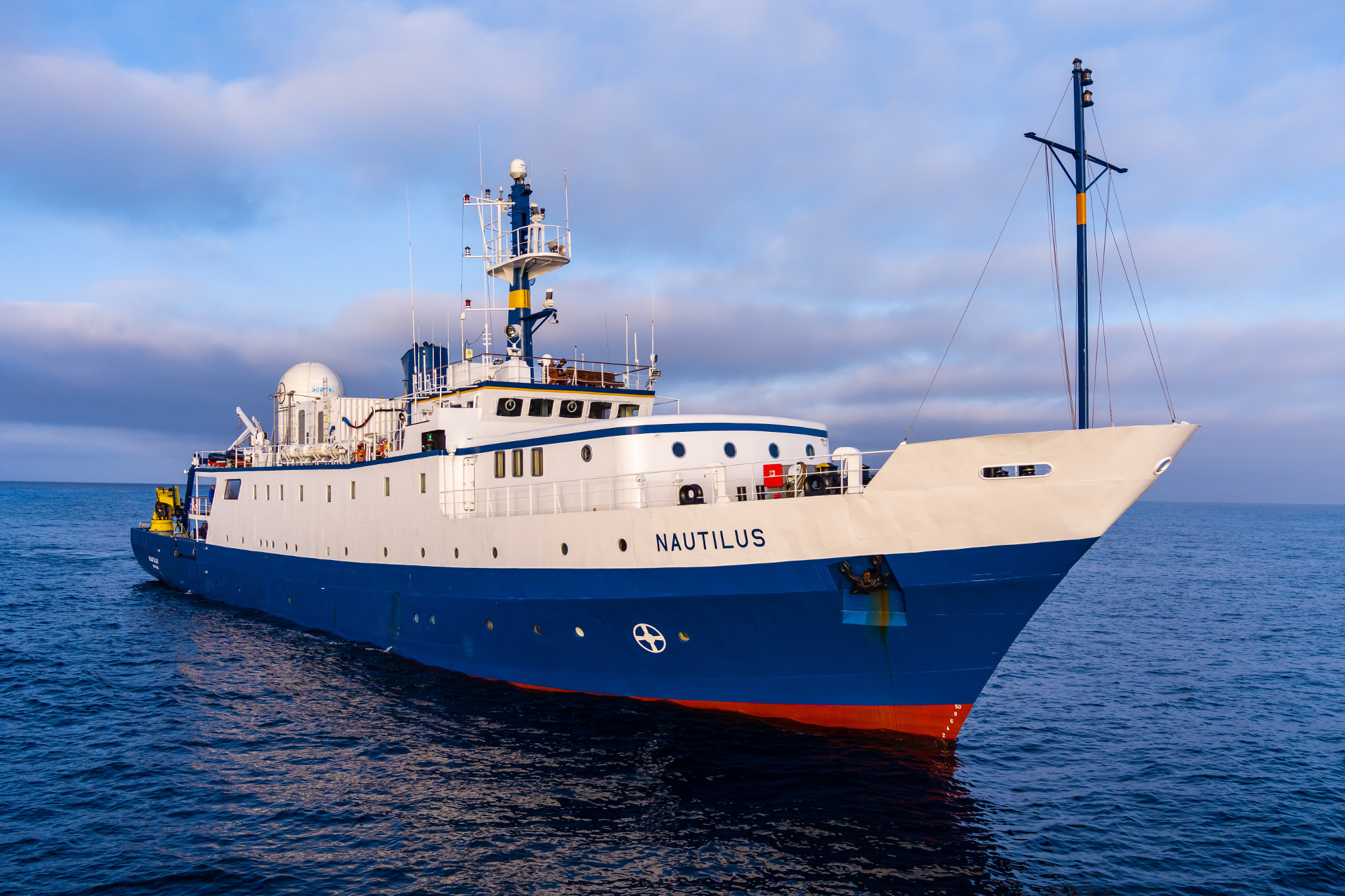 EVNautilus's tweet card. Explore the ocean with us! We seek out new discoveries while conducting scientific exploration of the seafloor and stream live to the world aboard Exploration Vessel Nautilus.