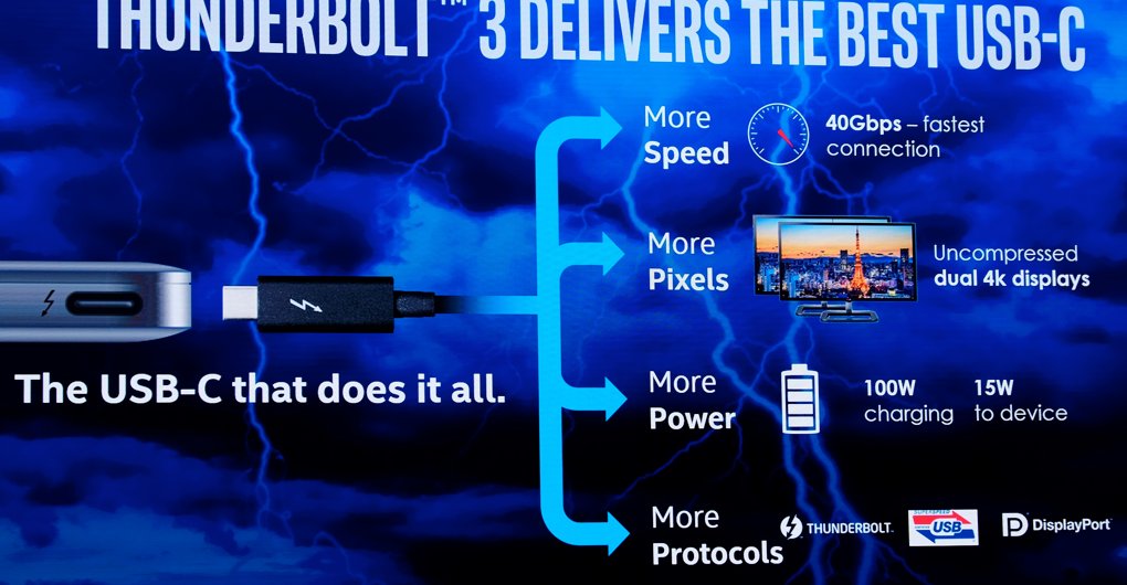 geekcall's tweet card. With Apple and Google both warmly embracing the new USB-C connector in their new computers this year, the fate of the fast, but rarely used, Thunderbolt standard was coming into question. What would...