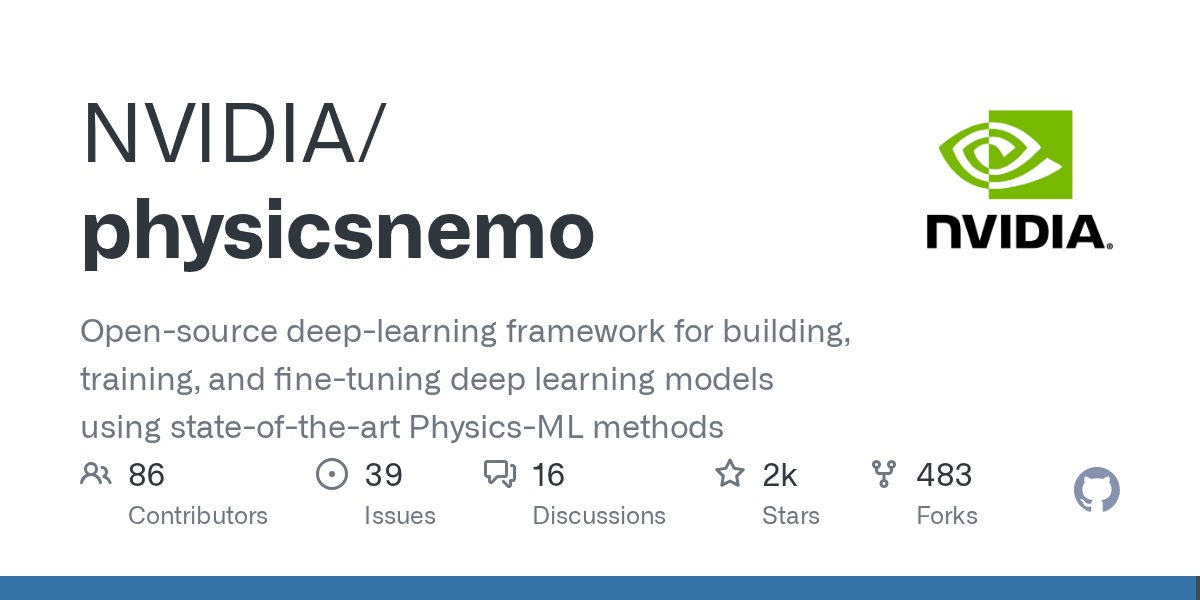 PyTorchPractice's tweet card. Open-source deep-learning framework for building, training, and fine-tuning deep learning models using state-of-the-art Physics-ML methods - NVIDIA/physicsnemo