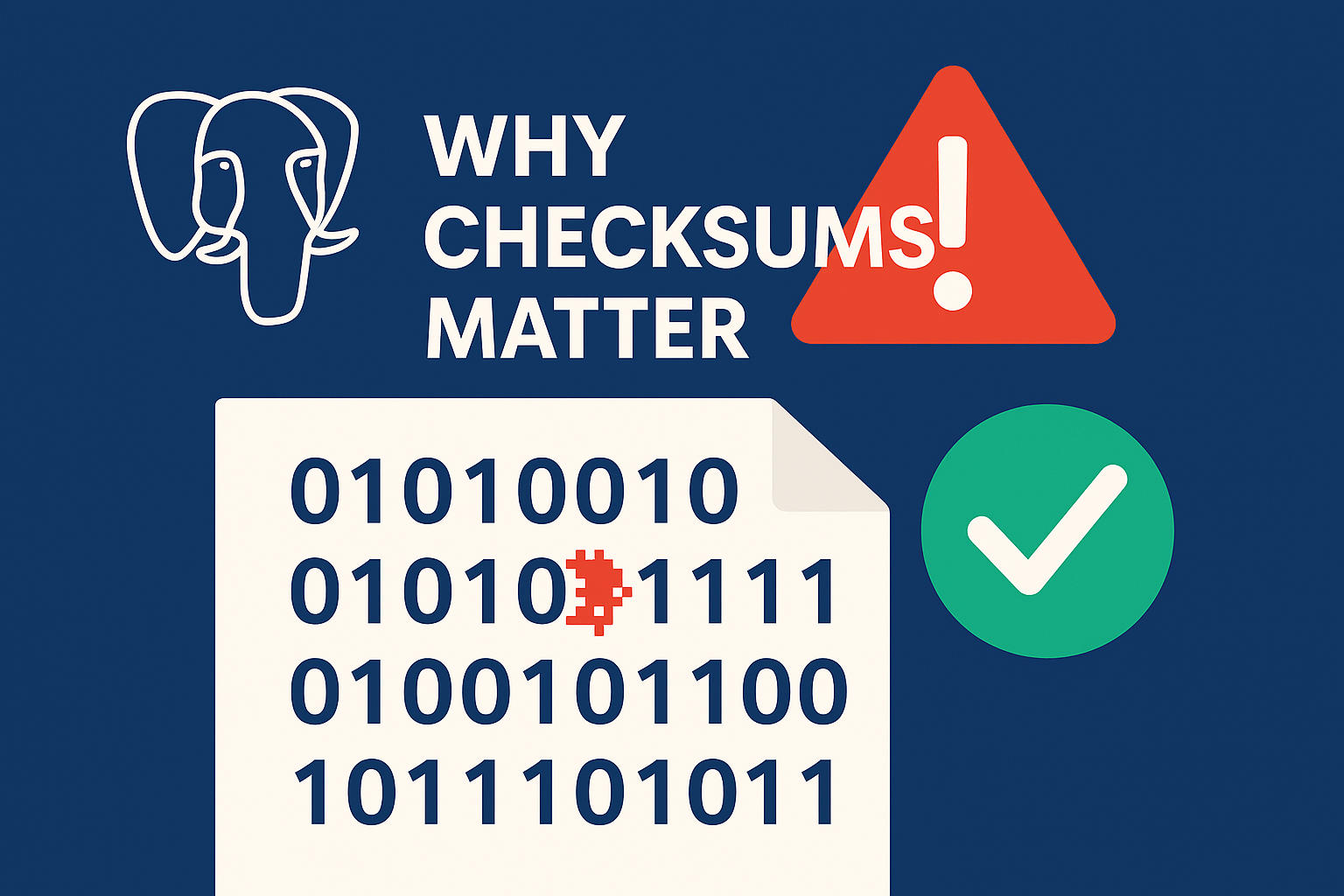 planetpostgres's tweet card. PostgreSQL 18 enables data checksums by default. Discover the benefits for data integrity and error detection.
