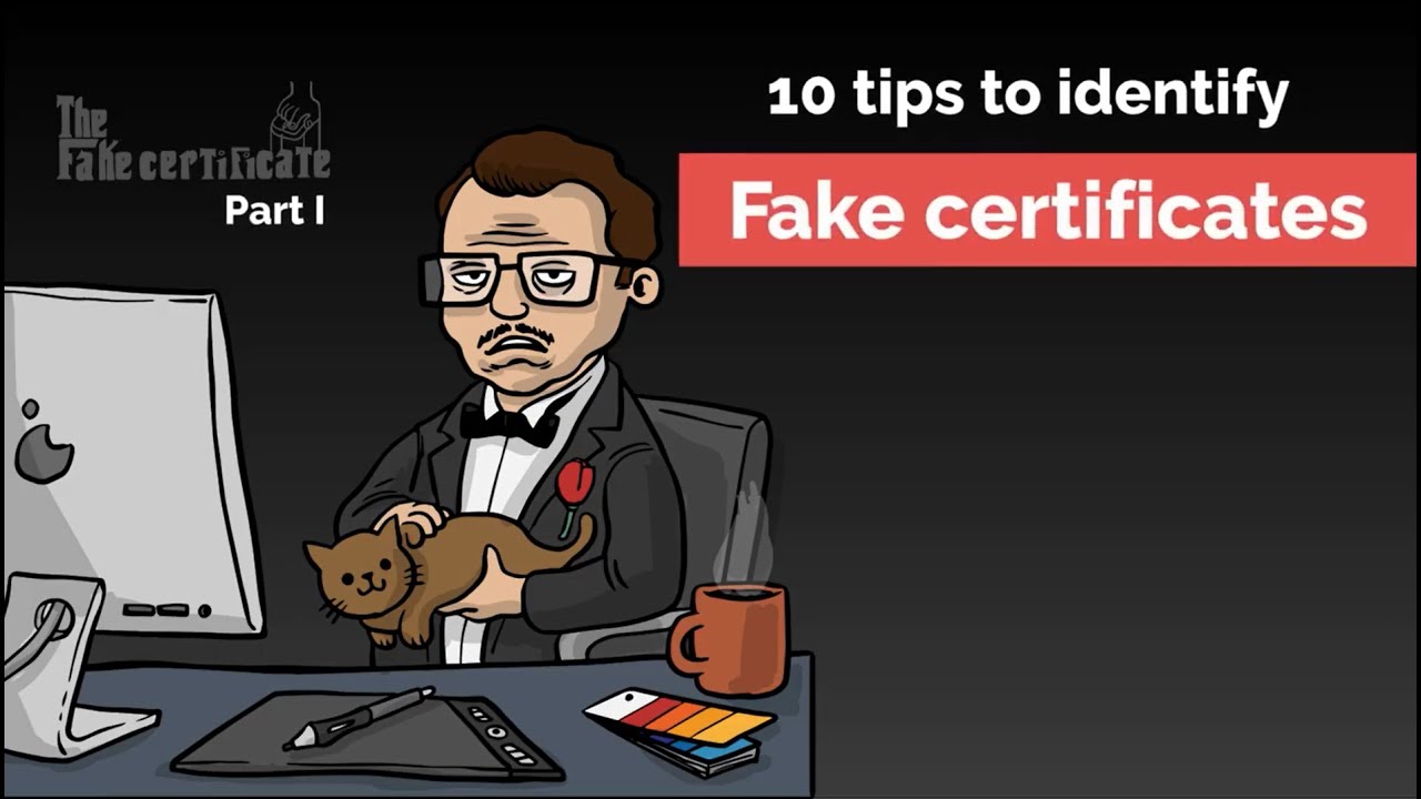 IAFCertSearch's tweet card. 10 tips to identify counterfeit certificates