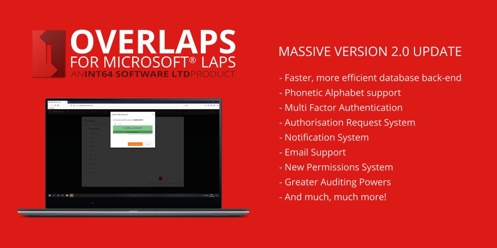 Int64Software's tweet card. Upcoming features for our web user interface for Microsoft’s Local Administrator Password Solution (LAPS).
