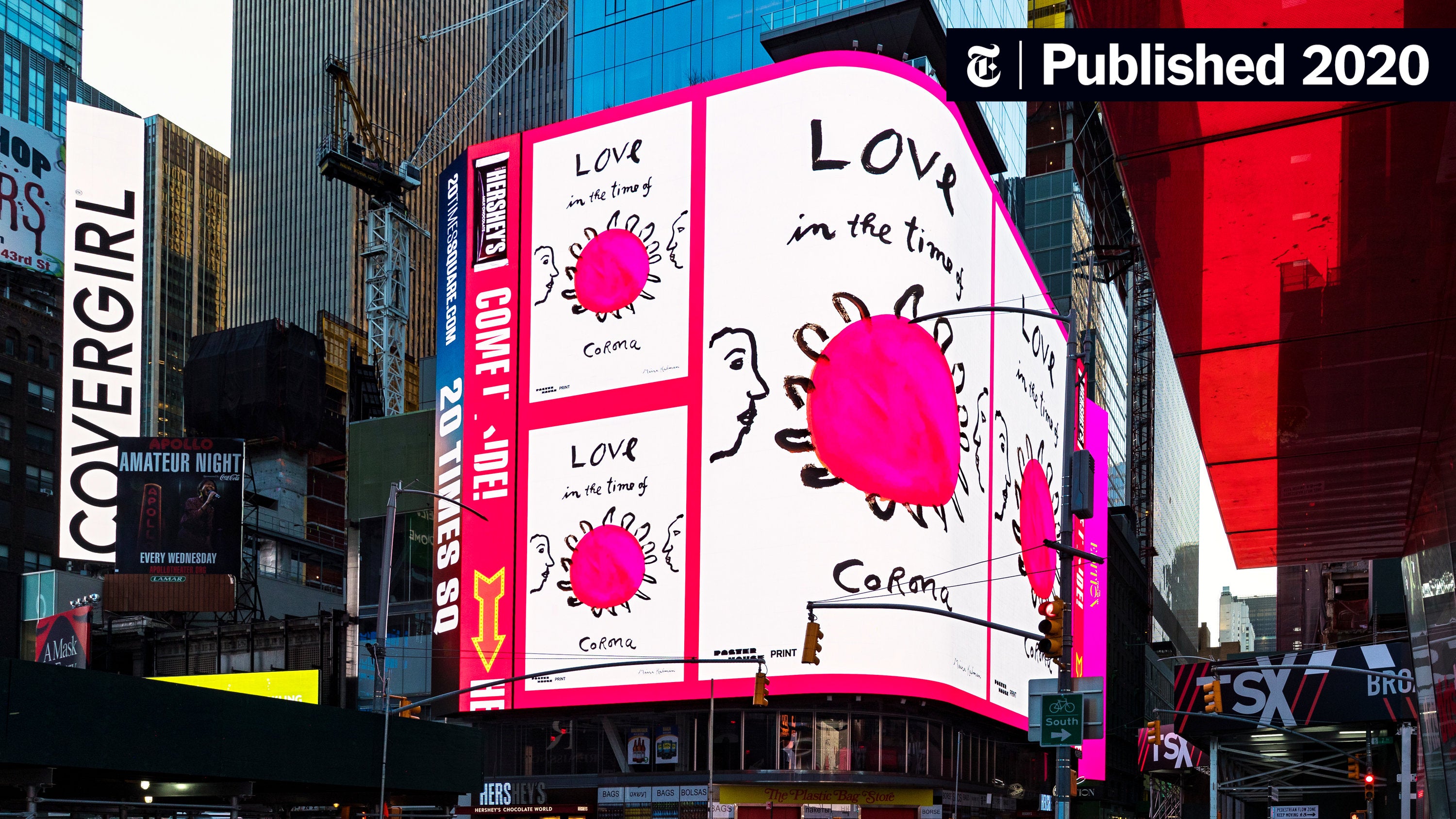 Saul_Projects's tweet card. With assists from Shepard Fairey and Maira Kalman, graphic designers and illustrators are creating striking visual messages of safety and gratitude.