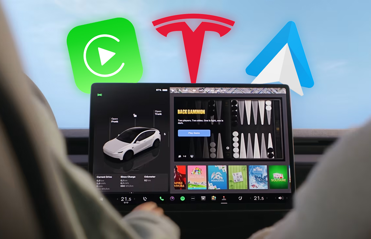 AndroidPlanet's tweet card. Tesla staat bekend om de software in haar auto's, maar die krijgen mogelijk ook Apple CarPlay. Slaat de fabrikant Android Auto over?