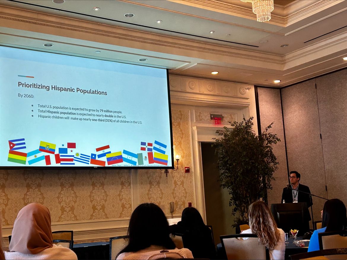 jmoreno444's tweet card. It was a privilege to have been selected as a speaker for the 2023 Annual Scientific Meeting for USASP. I had the opportunity to discuss prevalent health disparities among Hispanic populations, and...