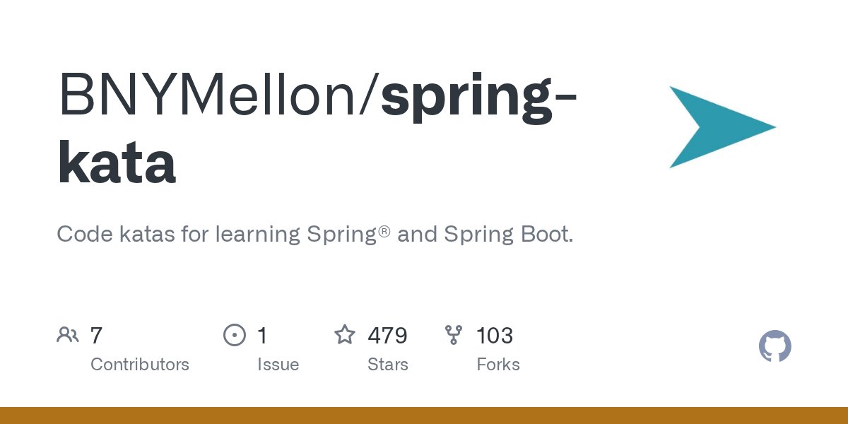 starbuxman's tweet card. Code katas for learning Spring® and Spring Boot. Contribute to BNYMellon/spring-kata development by creating an account on GitHub.