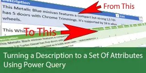ExcelUnplugged's tweet card. This post shows you how to modify the Power Query Filter step to simulate Fuzzy matching and turn product descriptions into attributes.