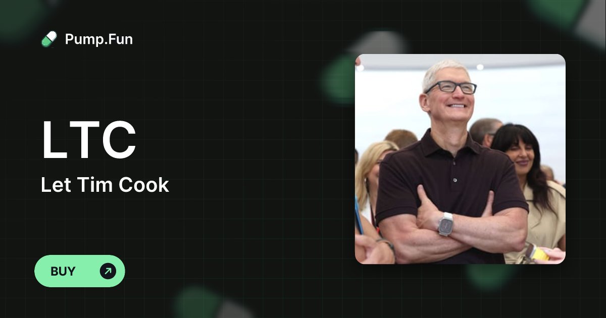 ElCryptoCoco's tweet card. Let Tim Cook (LTC) - Pump