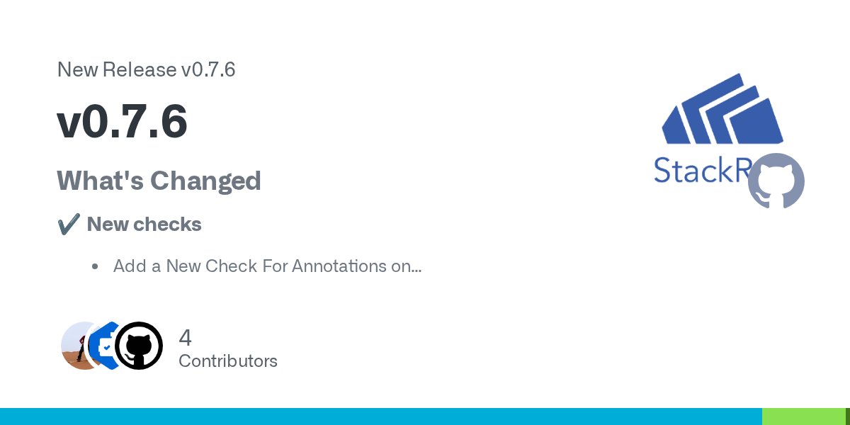 janiszt's tweet card. What's Changed ✔️ New checks Add a New Check For Annotations on PersistentVolumeClaims by @hanife-Orthopy in #922 Add CEL template by @janisz in #1012 Other Changes chore(deps): bump docker/...
