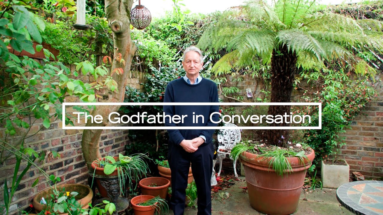 geoffreyhinton's tweet card. The Godfather in Conversation: Why Geoffrey Hinton is worried about...