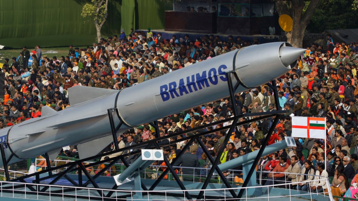 imspramod's tweet card. The unmanned, supersonic BrahMos missile flies at Mach 3 and has a range of 290 km, extendable to 500 km or 800 km in its advanced variants