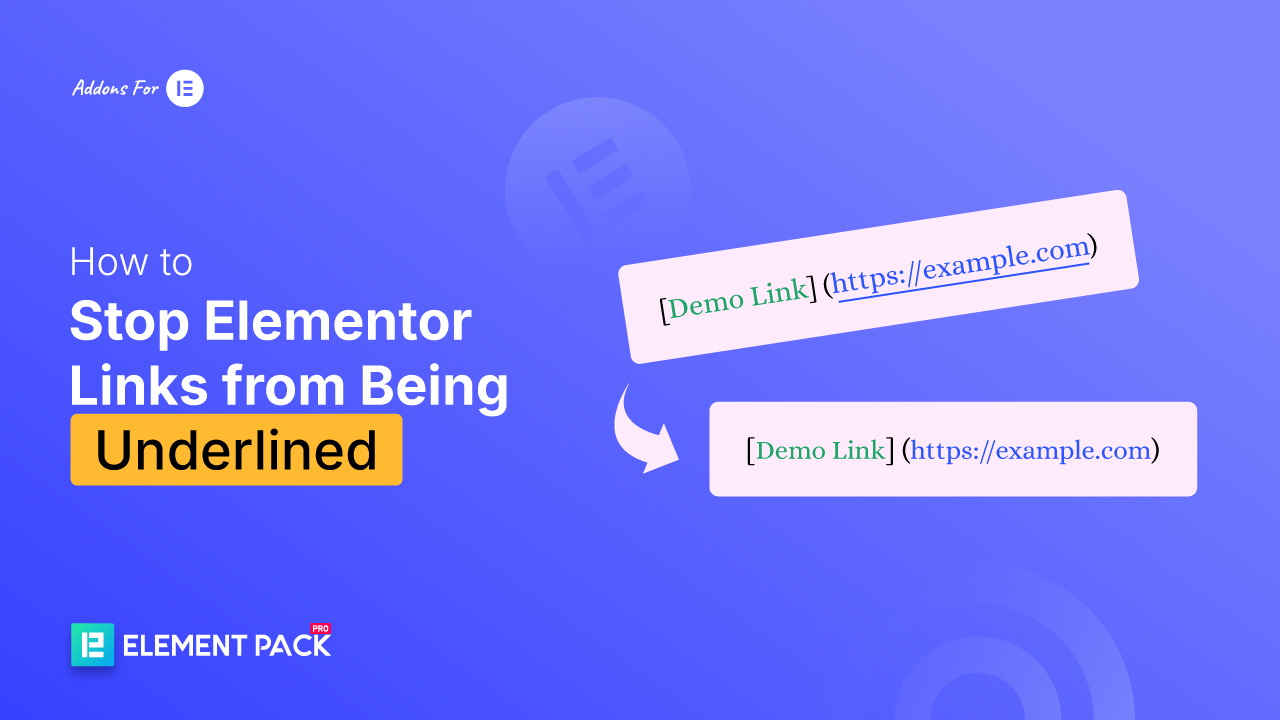 bdthemescom's tweet card. In this blog, I will examine 3 methods for remove or stop Elementor Links from Being Underlined.