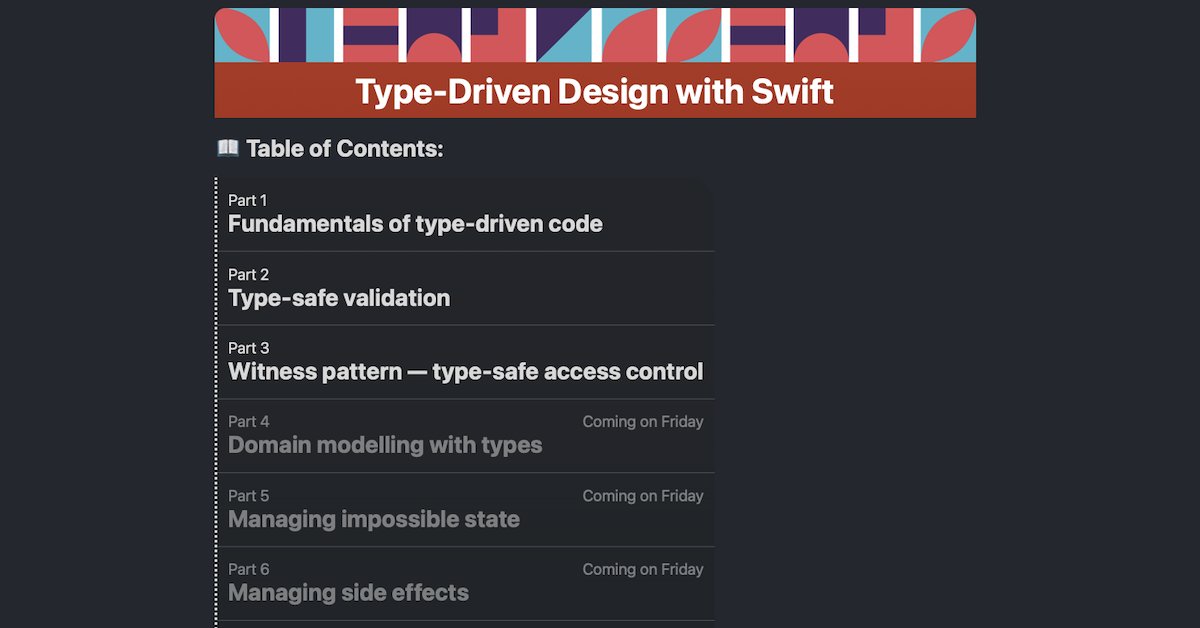 ios_gems's tweet card. Learn how to use Swift's flexible type system to design high-quality, robust, and correct programs.