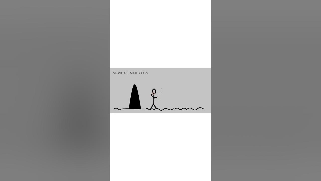 bsgcoins's tweet card. Cave Man Math 3: A New Number #Math #Maths #mathshort #shortcartoon...