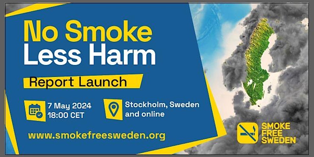 BlogThr's tweet card. Join global public health experts to launch a new report about the science of nicotine titled "No Smoke Less Harm."