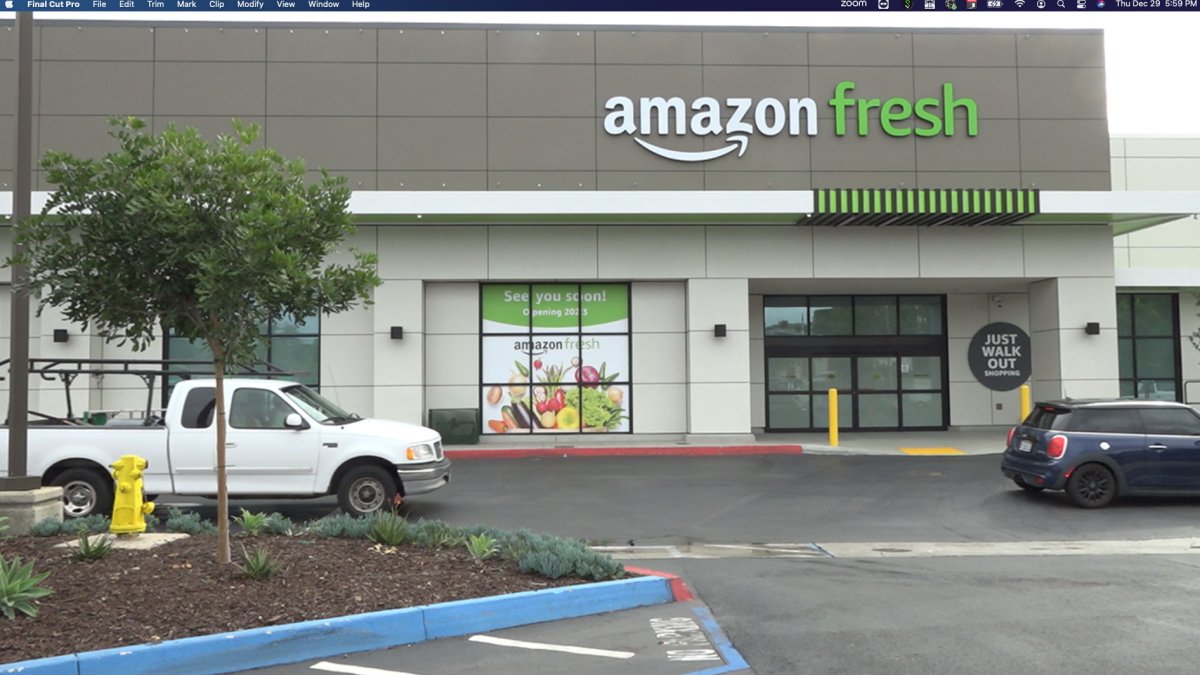 MoiSanDiego's tweet card. The first Amazon Fresh grocery store location in San Diego County has been in the works for years. But while it appeared to be close to opening back in the spring, the doors have remained closed.