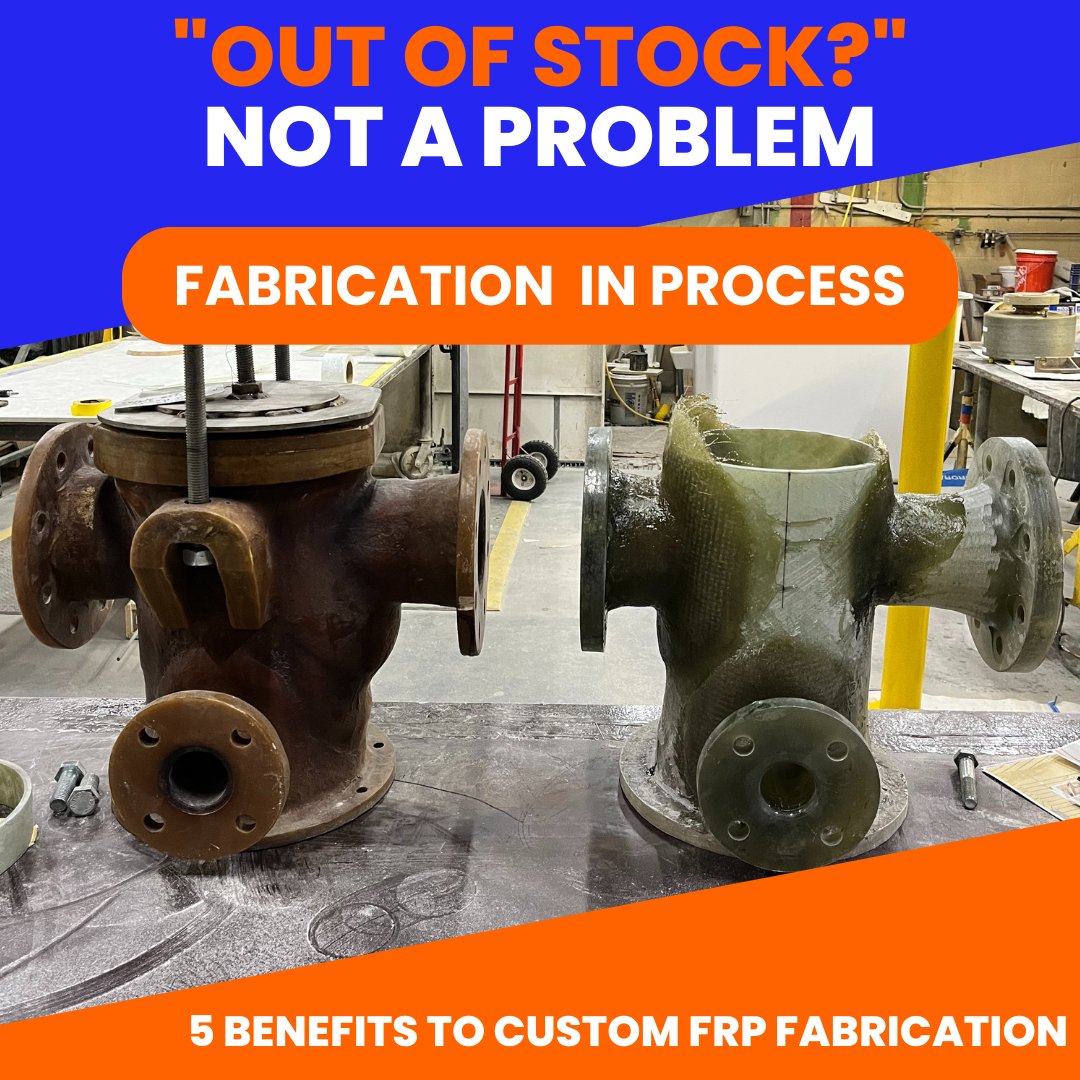 PlasTechService's tweet card. 5 benefits of custom industrial fiberglass fabrication for maintenance needs. Enjoy durability, customization, easy maintenance, lightweight