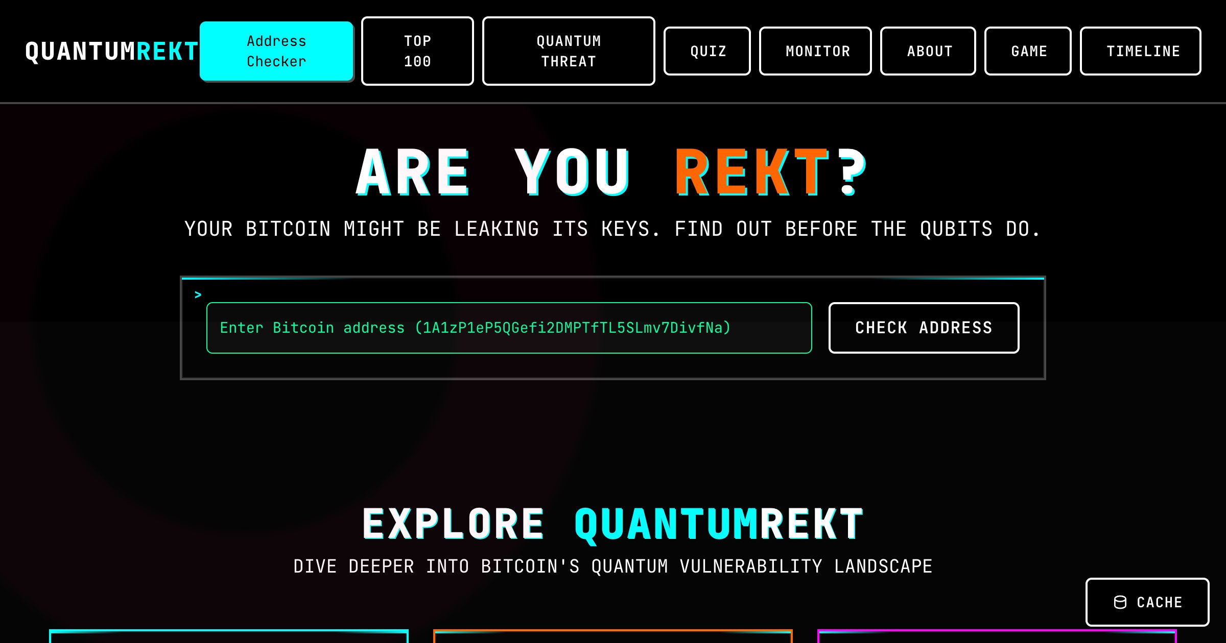 r8raq's tweet card. Check if your Bitcoin addresses are quantum-resistant. Find out which addresses expose public keys and are vulnerable to quantum computer attacks.