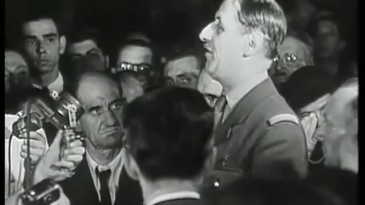 Witnify's tweet card. President Charles de Gualle on the liberation of Paris