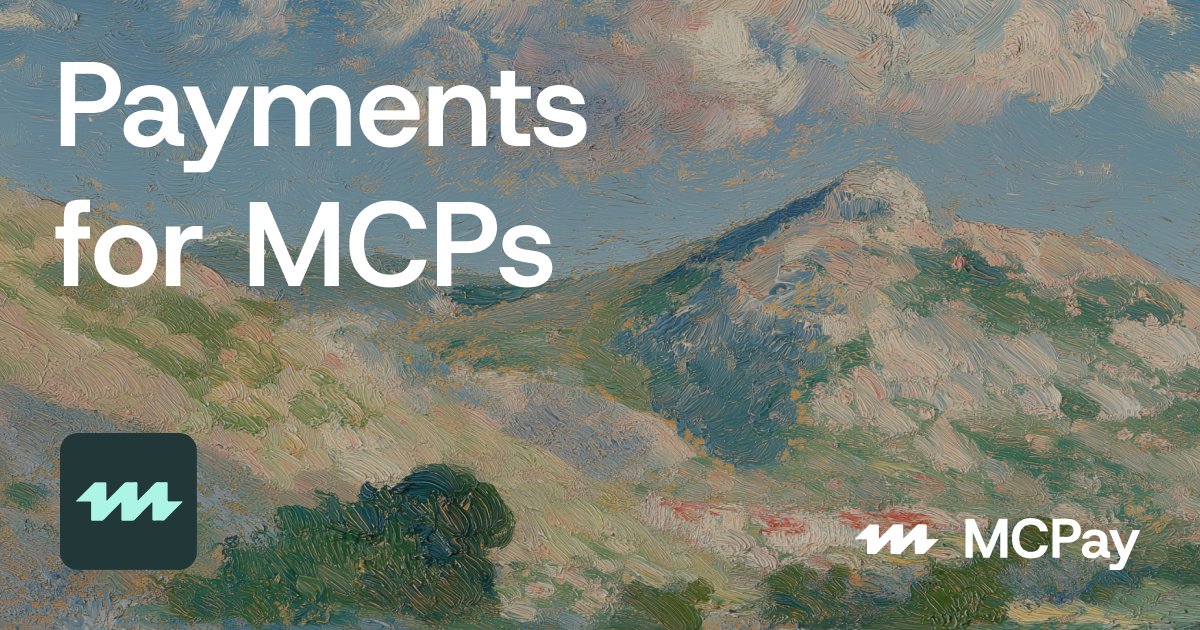 mcpaytech's tweet card. Add micropayments per tool call to your MCP servers or APIs without rewriting infrastructure. Prepare your stack for agent-to-agent payments.