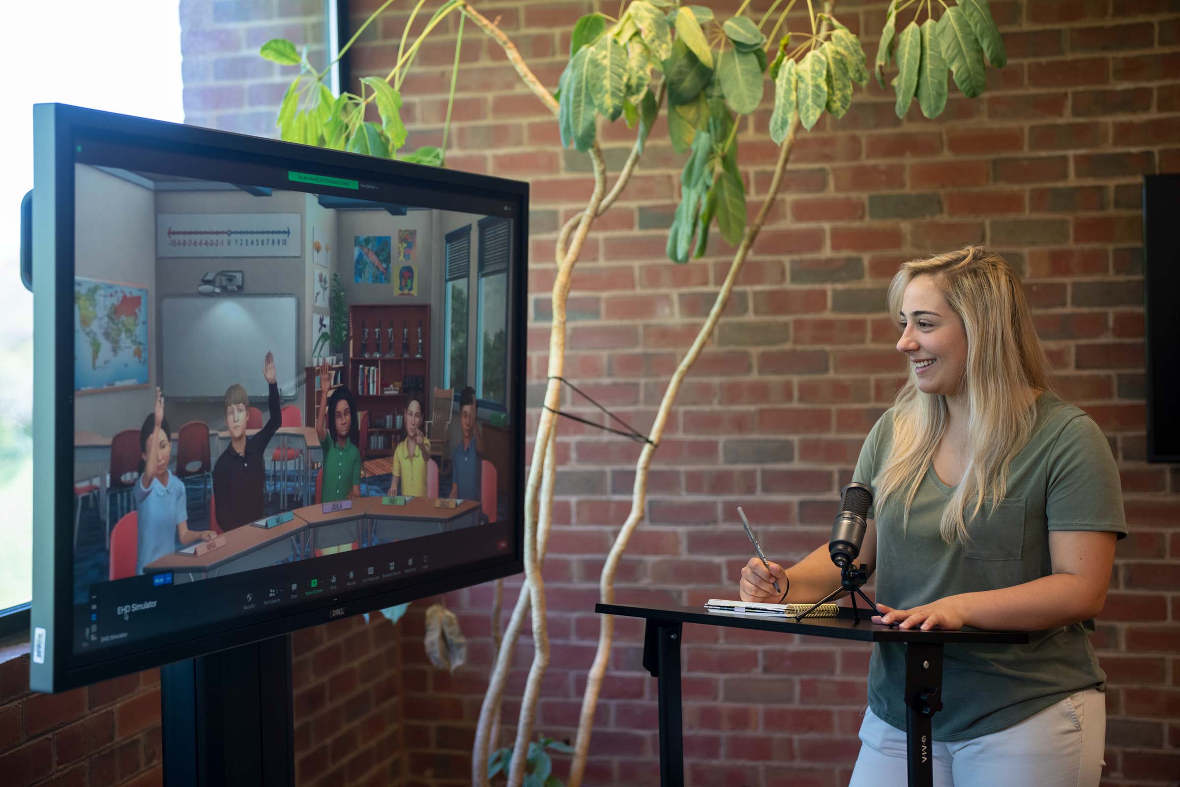 MursionInc's tweet card. The computer-based simulator provides hours of meaningful practice for UVA students training for a variety of professions in education and human development.