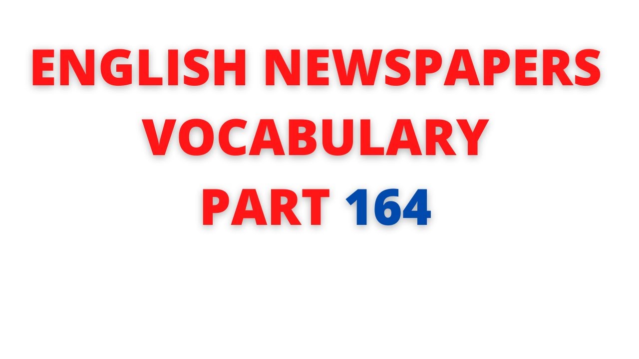 LangObjects's tweet card. Learn English Newspaper Vocabulary meaning in Tamil – Part 164