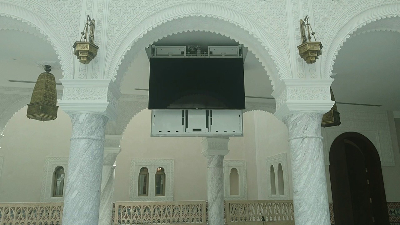 Unitech_Systems's tweet card. FPLC ceiling lift with advance and vertical motion for 103inch TV by...