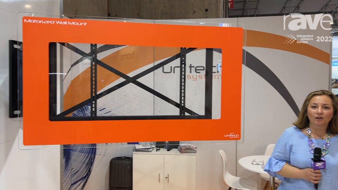 rAVePubs's tweet card. ISE 2022: Unitech Systems Tells rAVe About Motorized Wall Mount for Flat-Panel Displays