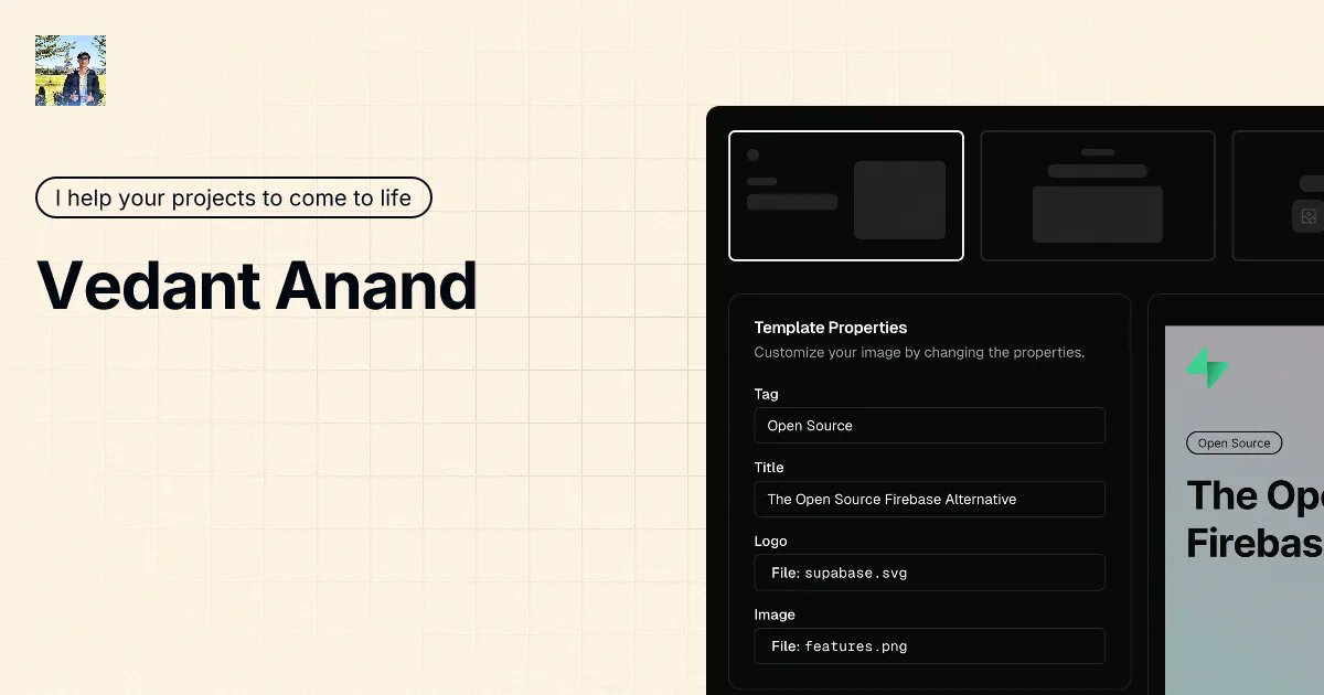 Vedantsx's tweet card. Vedant Anand is a skilled full-stack developer specializing in blockchain, Web3, and custom software development. Expert in React, Next.js, TypeScript, Solidity, and Rust.