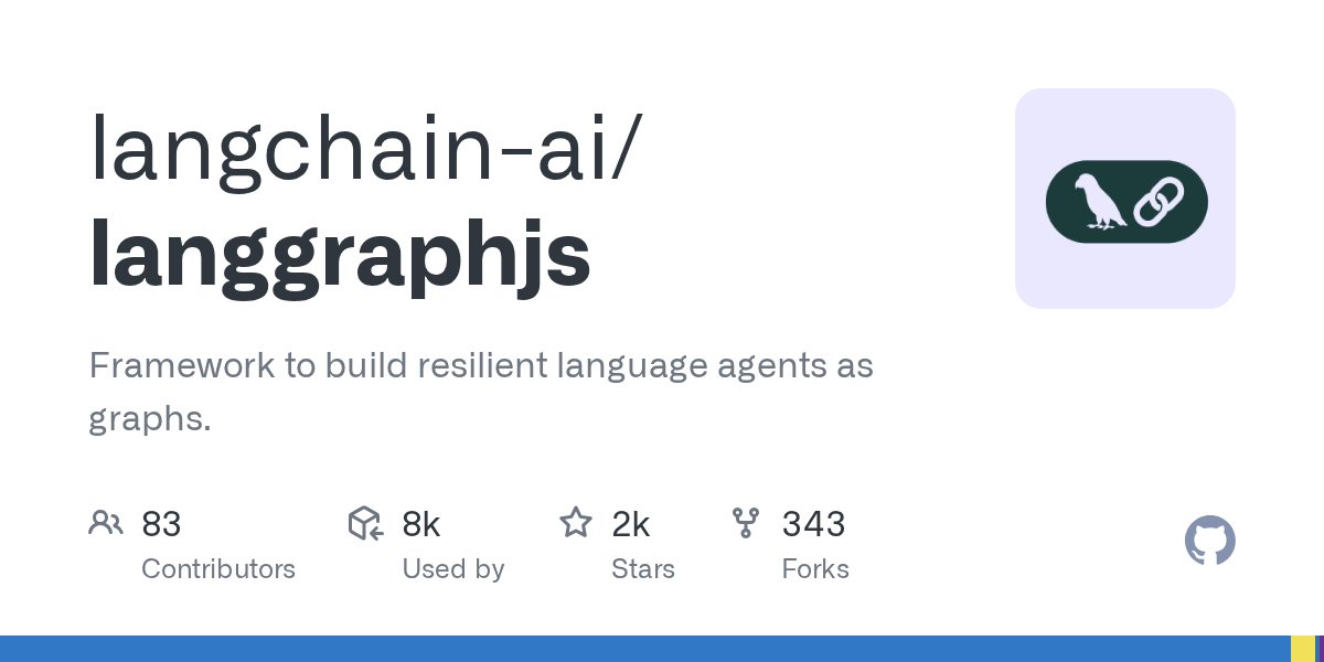 sunsetsyntax's tweet card. Framework to build resilient language agents as graphs. - langchain-ai/langgraphjs