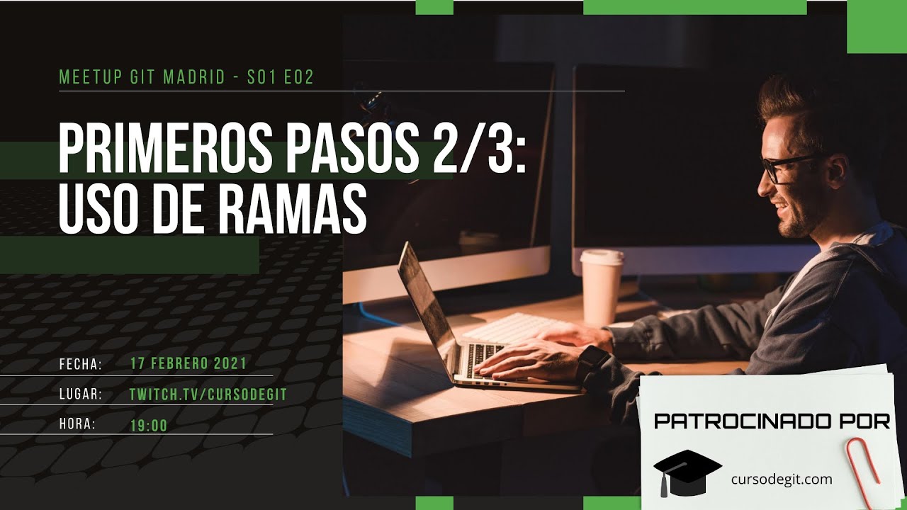 Cursodegit's tweet card. S01E02 Primeros pasos con git 2/3: uso de ramas