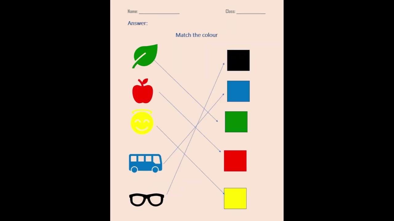 kartikJk20's tweet card. KG - Match - Activity Sheet 1