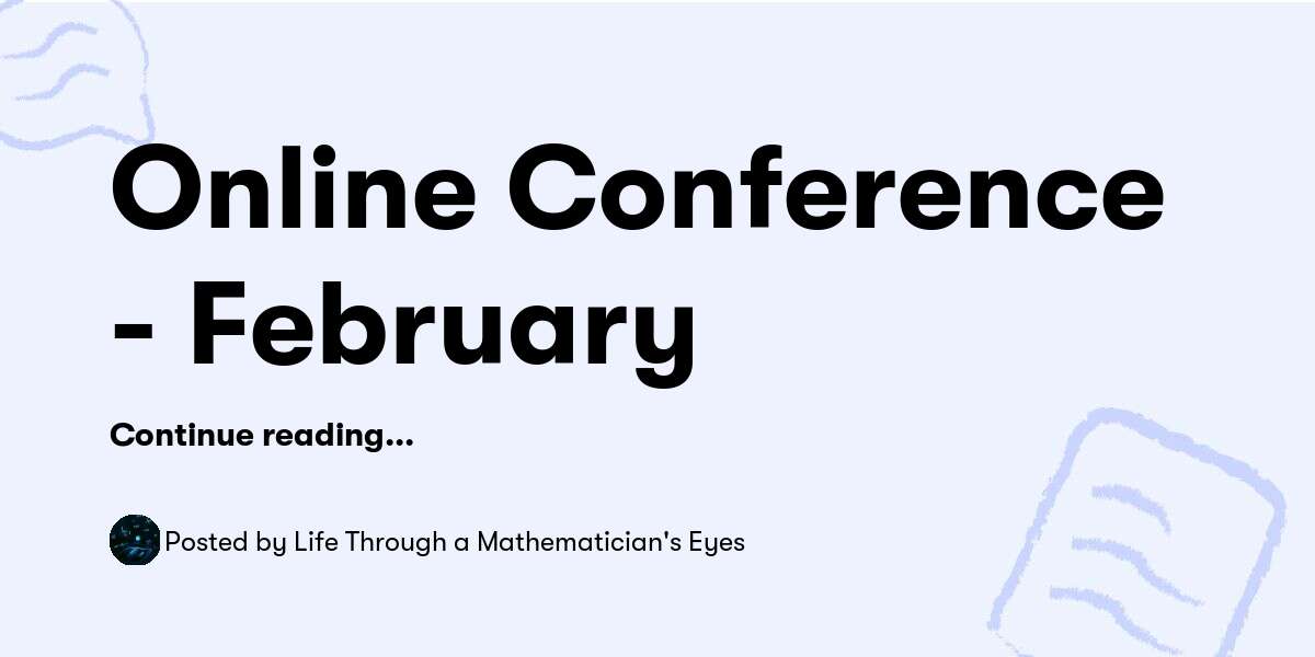 lthmath's tweet card. Post by Life Through a Mathematician's Eyes