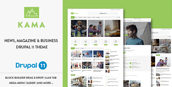 stylelibreview's tweet card. Kama – Responsive Magazine Business Drupal 9 Theme Drupal 9 является последней версией популярной платформы для управления контентом. И если вы ищете тему для вашего бизнеса или журнала, то Kama – ...
