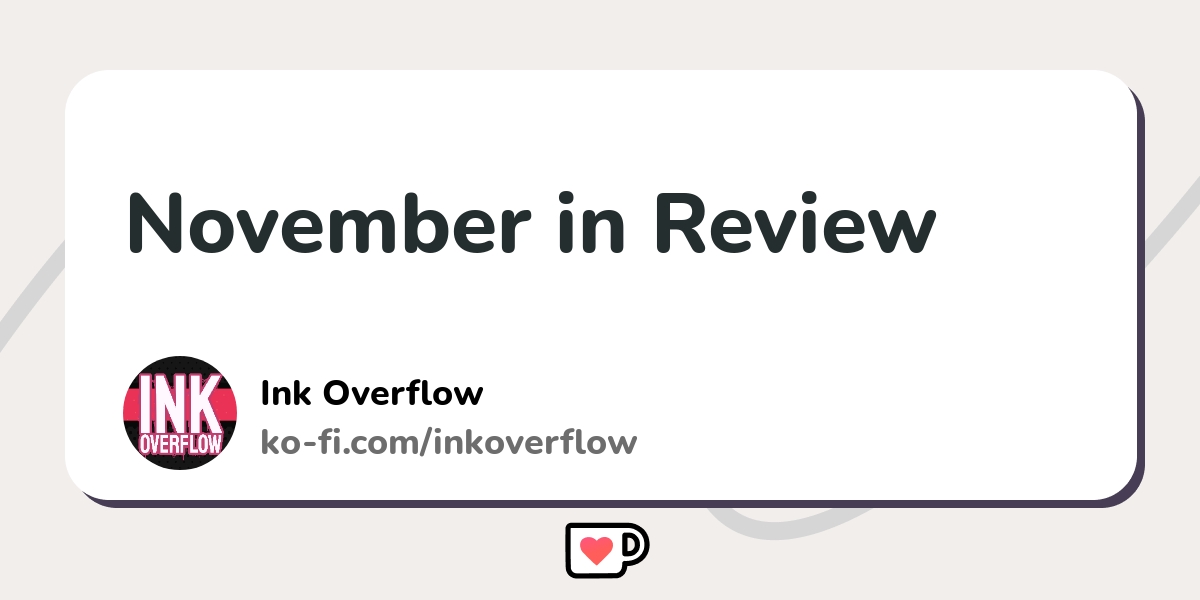 ink_overflow's tweet card. Ink Overflow published a post on Ko-fi