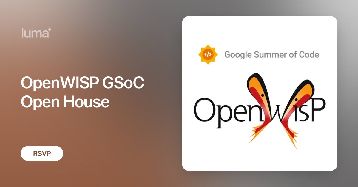 openWISP's tweet card. Are you interested in contributing to open source software development through Google Summer of Code (GSoC)? Do you want to work on exciting projects related…