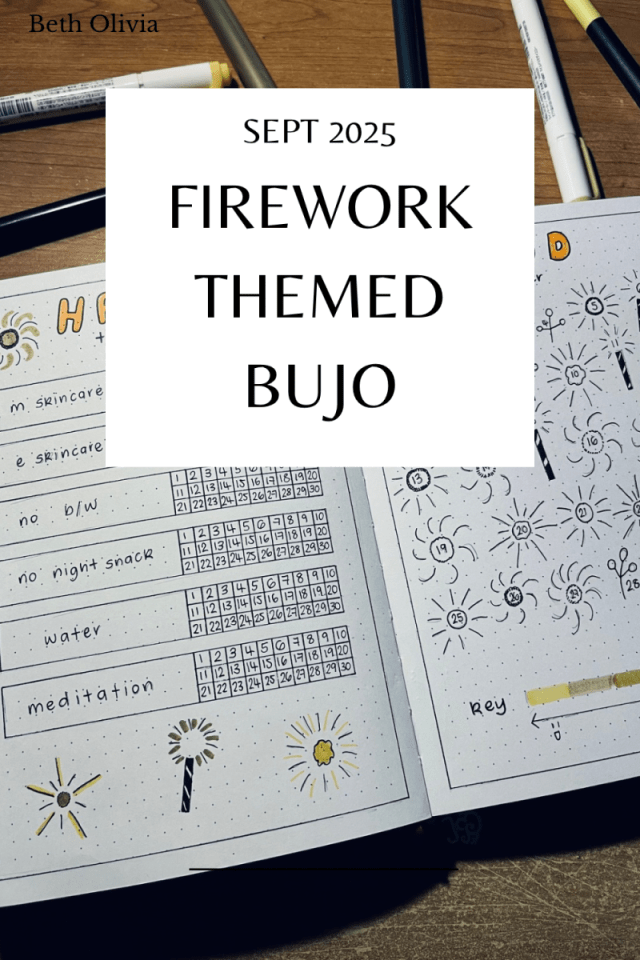 beeth_olivia's tweet card. Welcome to another blog post and another month in my bullet journal! As you can guess from the title, this month’s theme is fireworks. I know September is probably not the best month to do th…