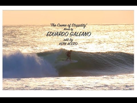 Internetdirec's tweet card. "The Crime of Stupidity" words by Eduardo Galeano, edited by Kepa...