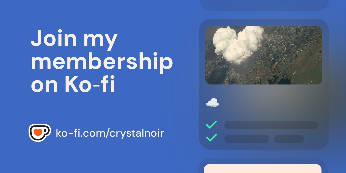 crystaInoir's tweet card. Support eri peri monthly