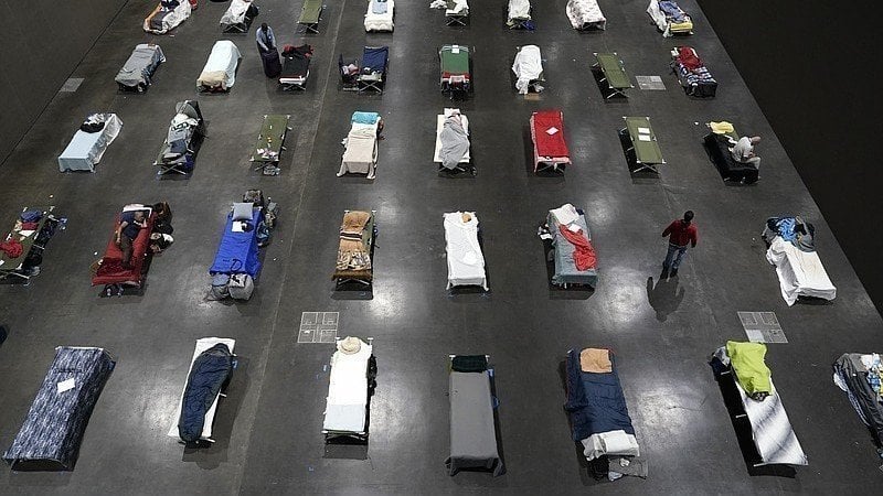 SdProtest's tweet card. Keep the San Diego Convention Center Homeless Shelter