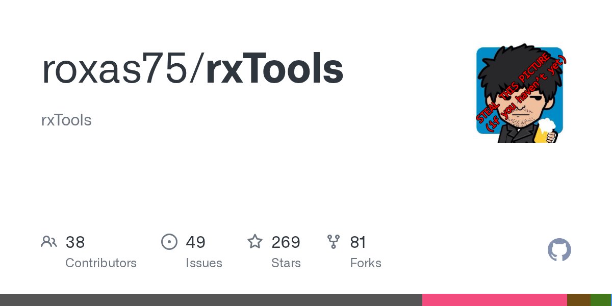 RxTools's tweet card. rxTools. Contribute to roxas75/rxTools development by creating an account on GitHub.