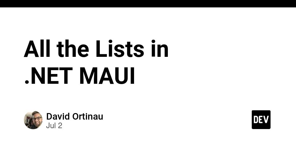 davidortinau's tweet card. This blog is part of the .NET MAUI UI July 2024 series with a new post every day of the month. See...
