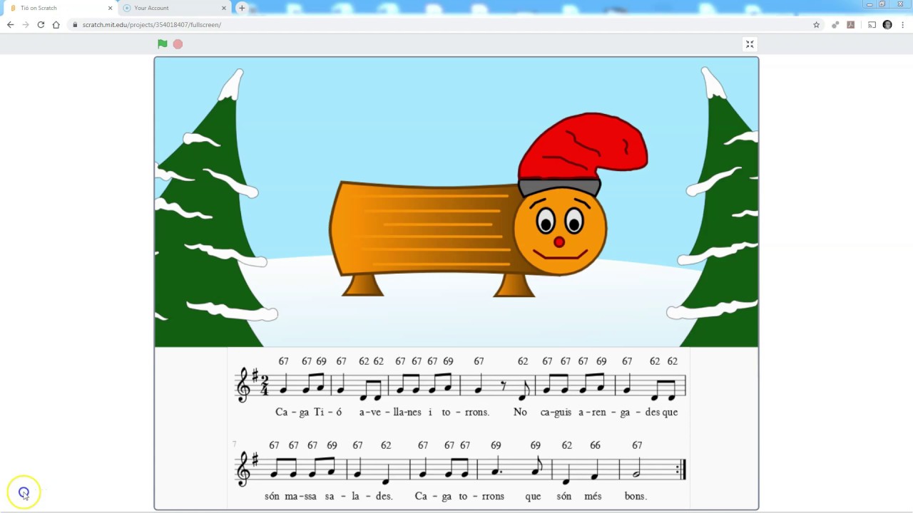 franksabate's tweet card. Com fer cagar el Tió amb Scratch 3.0 en 5 minuts!
