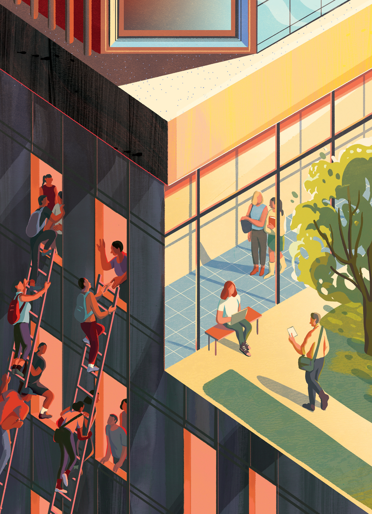 nickhunebrown's tweet card. Foreign students are lied to and exploited on every front. They’re also propping up higher education as we know it