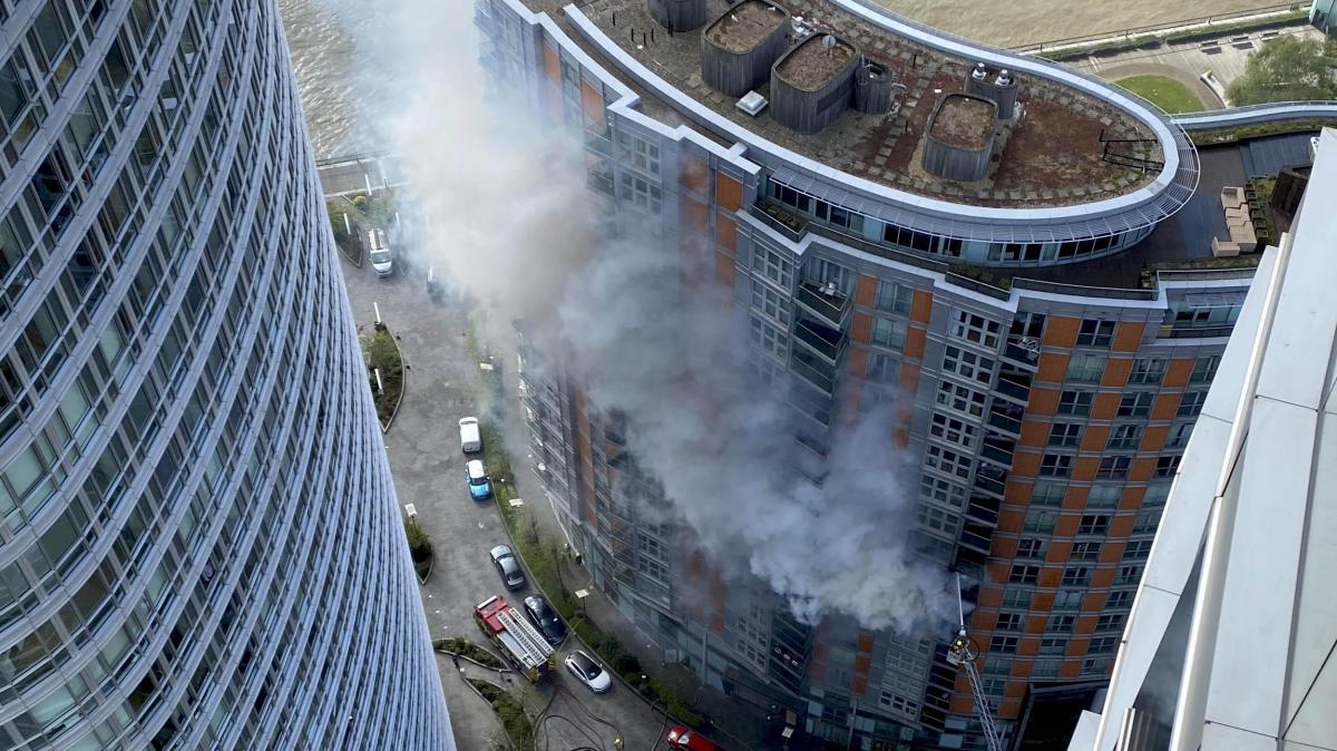 Lees_Martina's tweet card. This article is the subject of a legal complaint from Landor Residential Limited “The building’s on fire! Get out!” Nadim Ahmad’s wife, Aneela, screamed down th