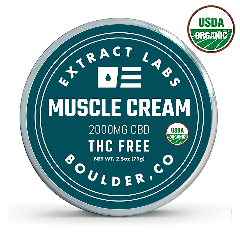 extractlabs's tweet card. Our Organic THC Free CBD Muscle Cream offers 2000mg of CBD for fast-acting support. Infused with cooling menthol and calming arnica, it provides targeted relief and promotes recovery, without using...