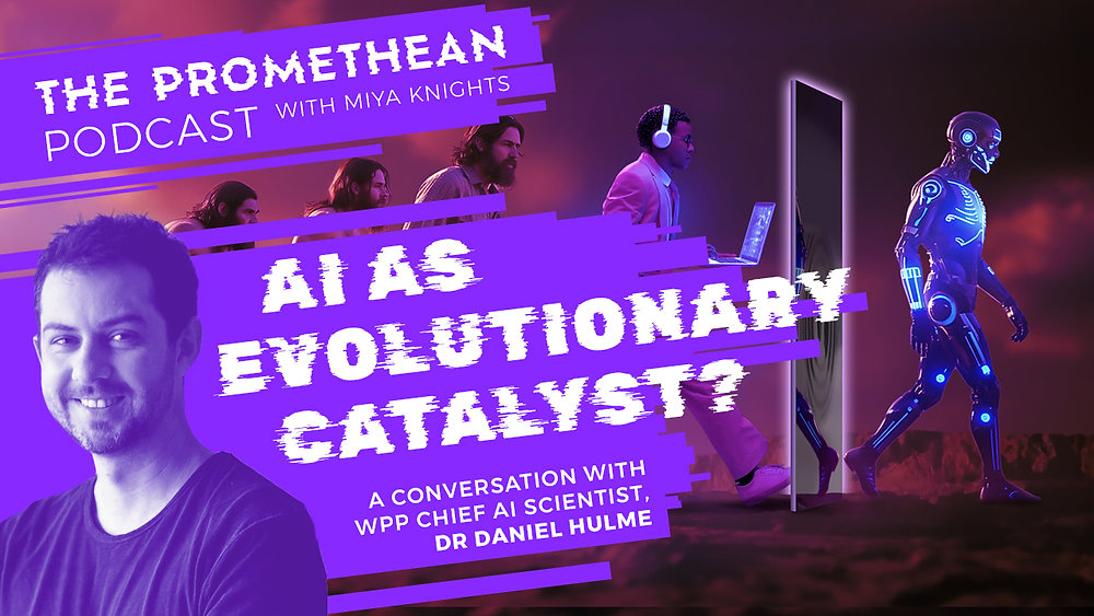 SataliaSolves's tweet card. WPP Chief AI Scientist speaks to The Promethean magazine about AI's role as an evolutionary catalyst.